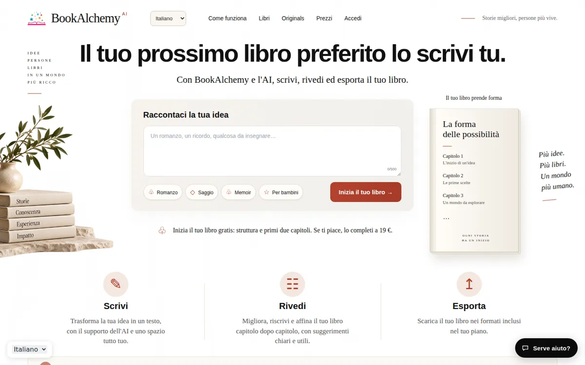 Home page di BookAlchemy