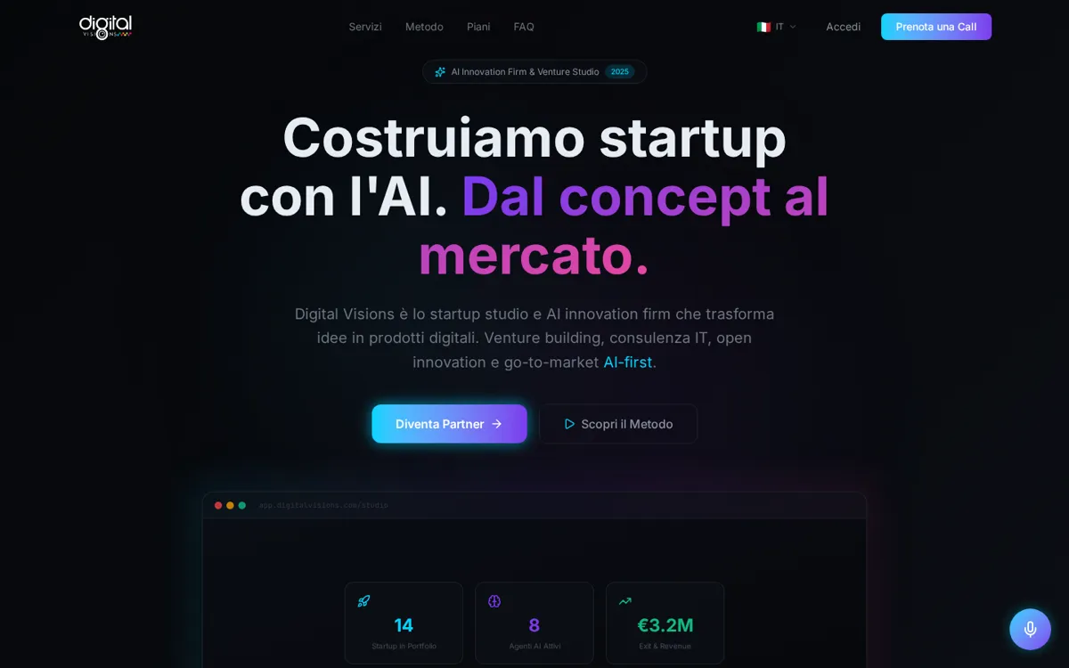 Home page di Digital Visions