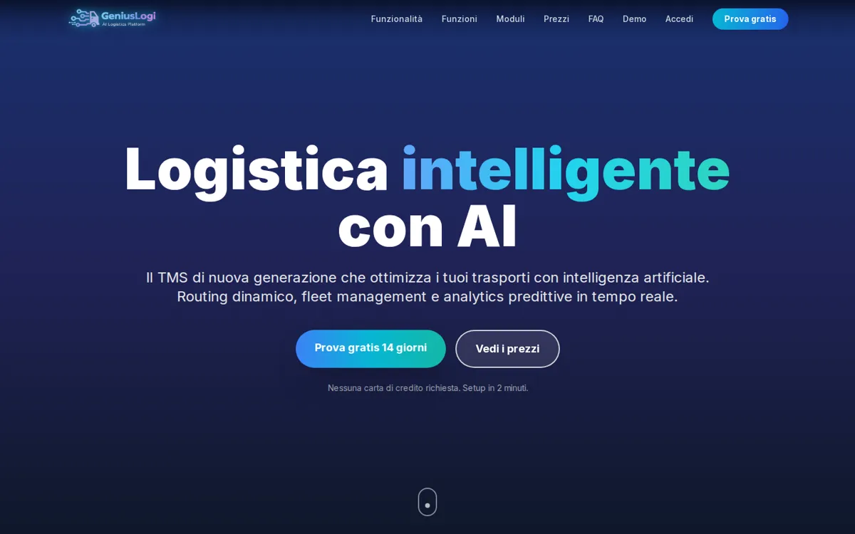 Home page di GeniusLogi